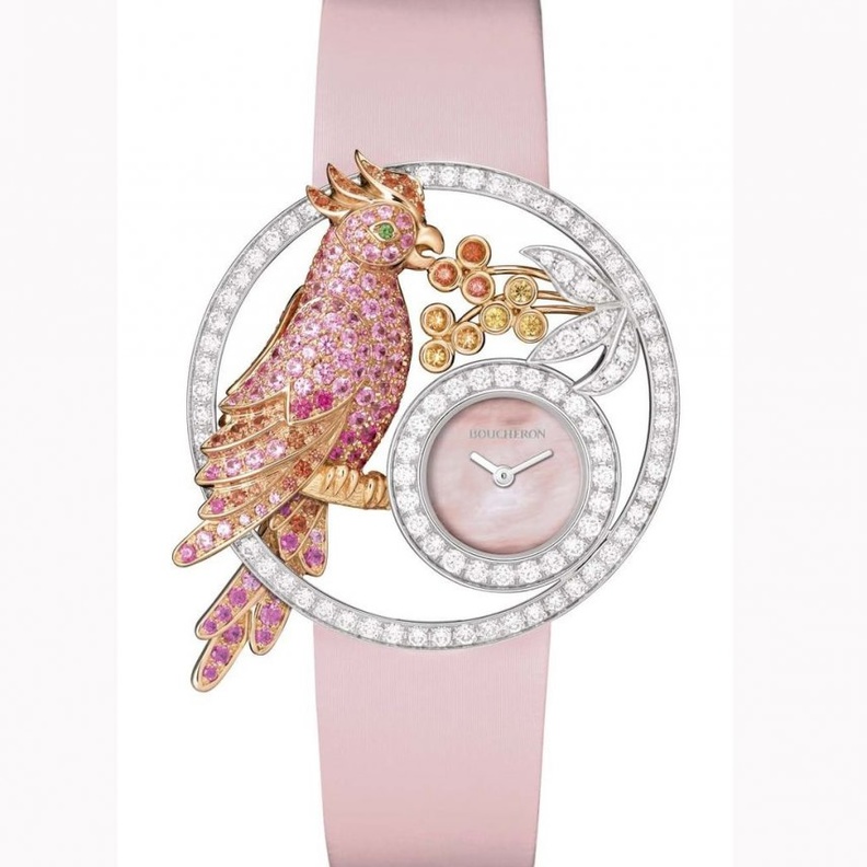 ساعة لويس فيتون من الذهب الأبيض والماس