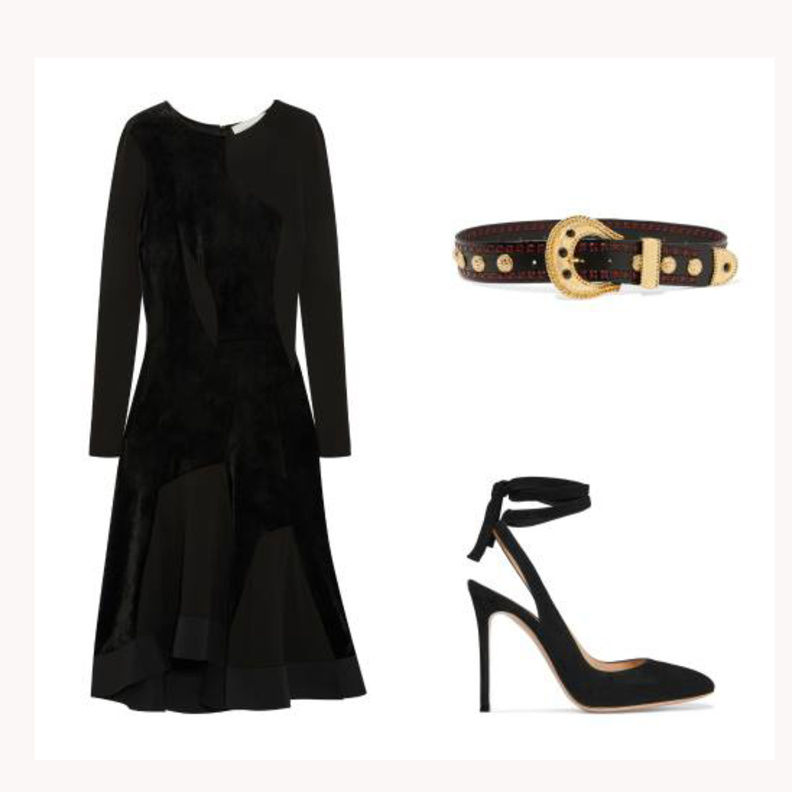 اطلالة نهارية كاجوال بأسلوب شبابي بالفستان الأسود القصير