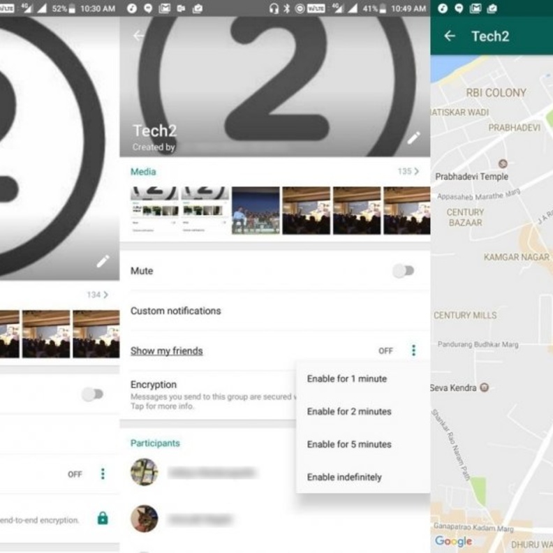يمكن من خلال ميزة Live Locations مراقبة و تتبع موقع المستخدم بكل خطوة يتحرك بها.