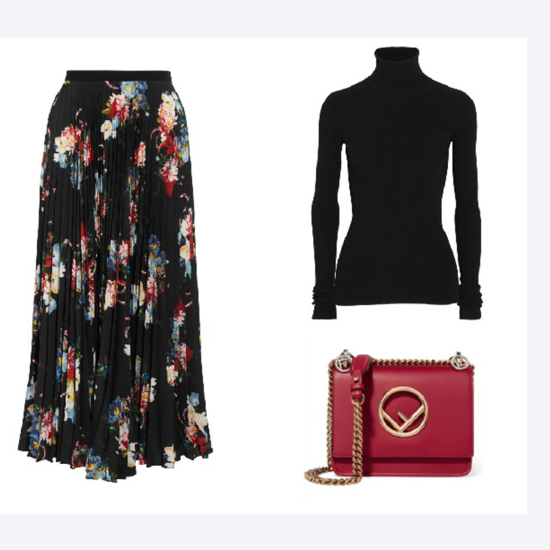 اطلالة بتنورة الكسرات تجمع بين الأناقة والعصرية