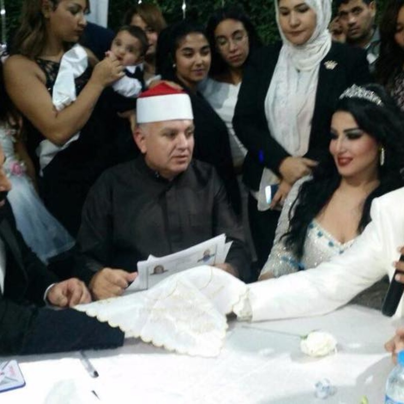 عقد قران أحمد سعد وسمية الخشاب