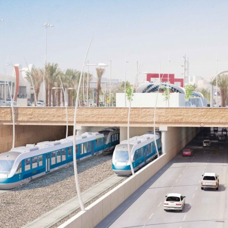 نموذج من ماكيت تخيلي لمشروع مترو الرياض