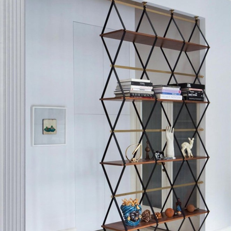 أشكال هندسية في تصميم المكتبة الجدارية