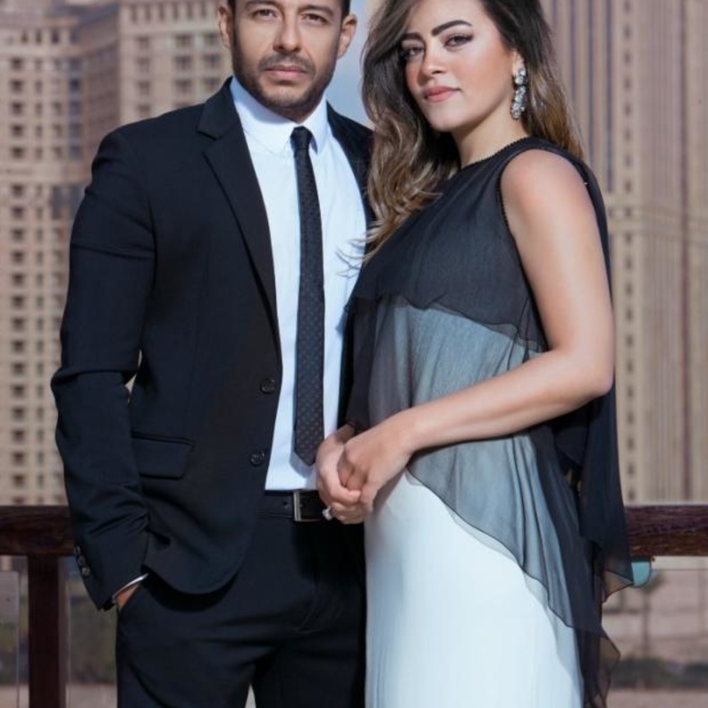 محمد حماقي وزوجته