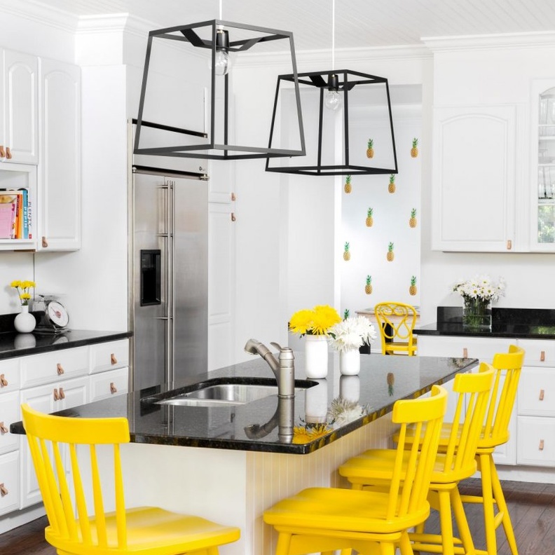 مطبخ فينتاج vintage يختار كراسي ناعمة