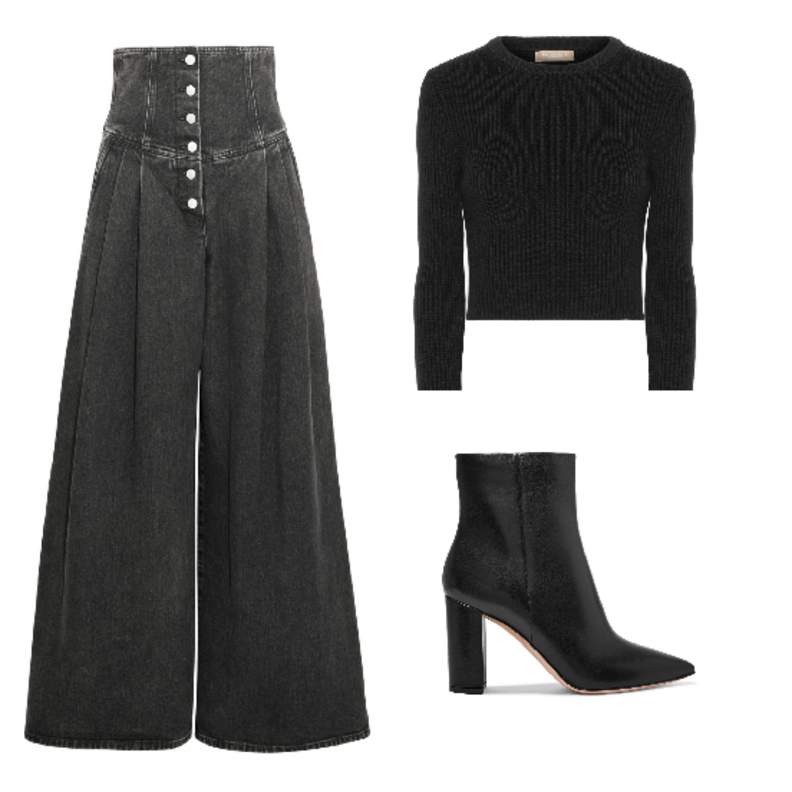 اطلالة نهارية كاجوال راقية وشبابية بالجينز الرمادي