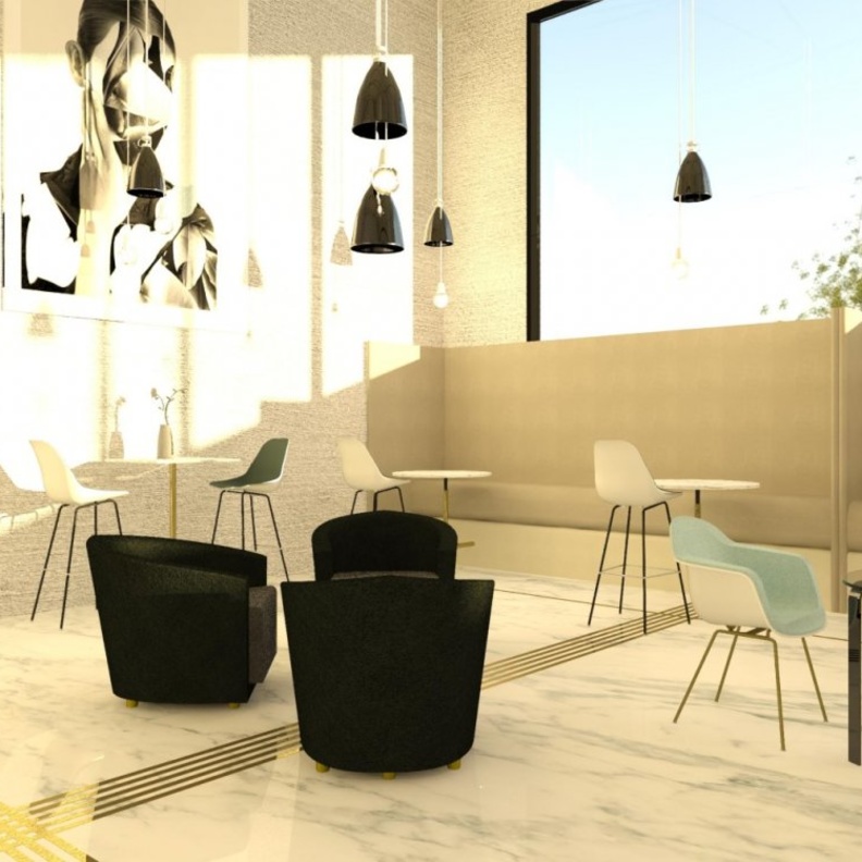 جانب من تصميم كافيه من سارة الزهراني