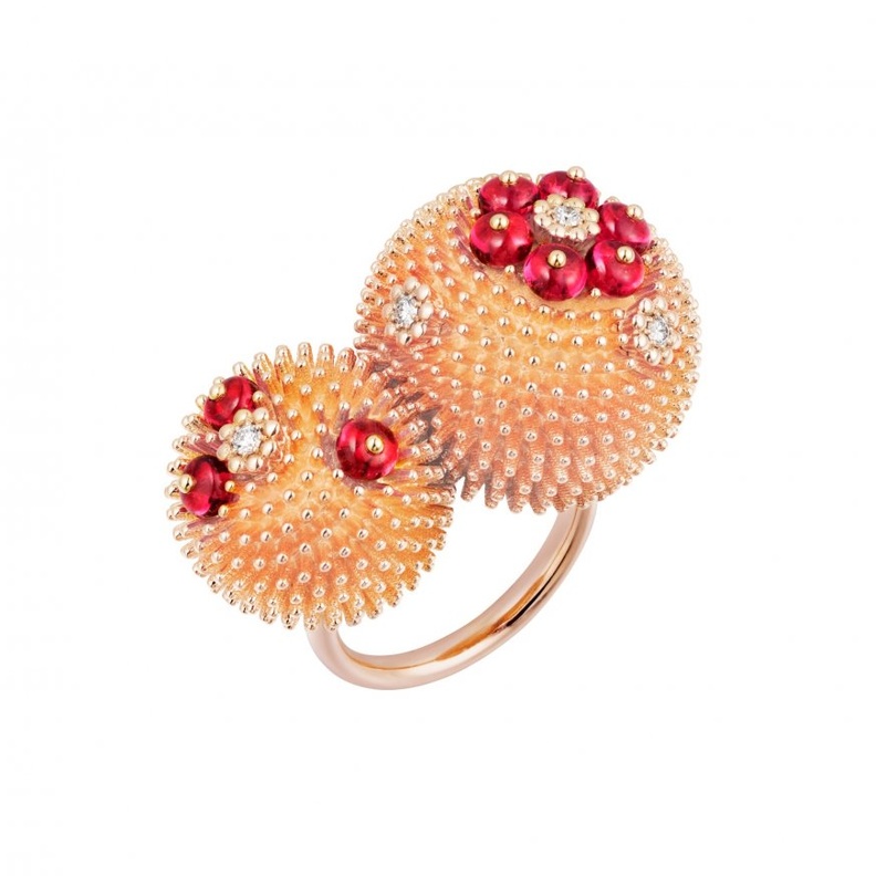 خاتم ديفيد موريس من الماس والياقوت