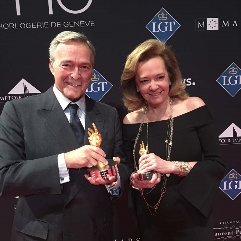 Karl-Friedrich Scheufele يتسلّم the Aiguille d'Or 2017