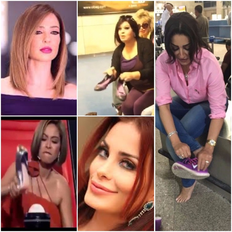 نجمات خلعت الاحذية