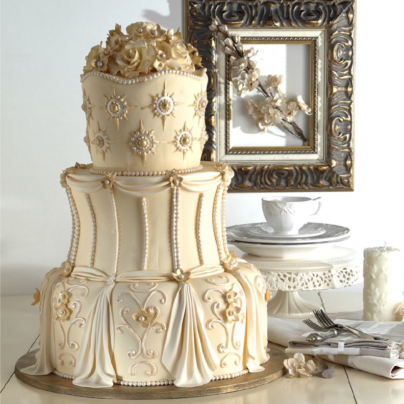 كيك باللون الازرق.