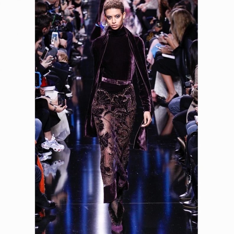 Oscar De La Renta فستان من المخمل الأسود من.