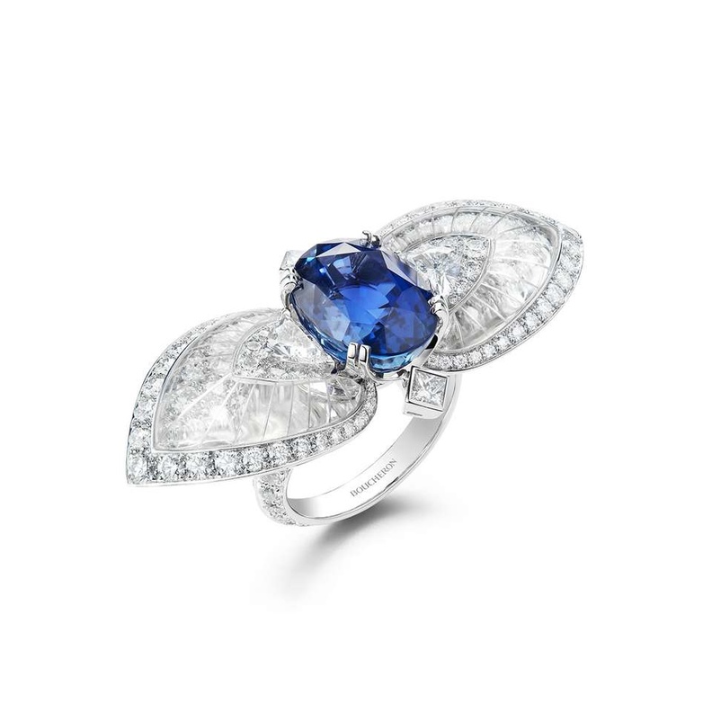 أقراط شوميه من الياقوت الملون والماس