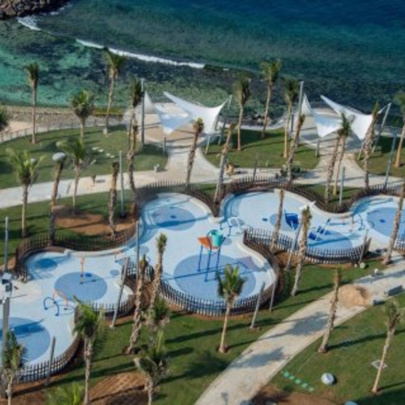 المساحات الخضراء ظاهرة على الكورنيش