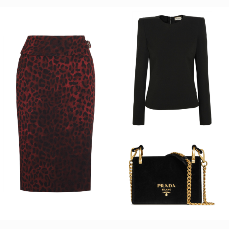 اطلالة مسائية في التنورة الميدي مع التوب القصيرة