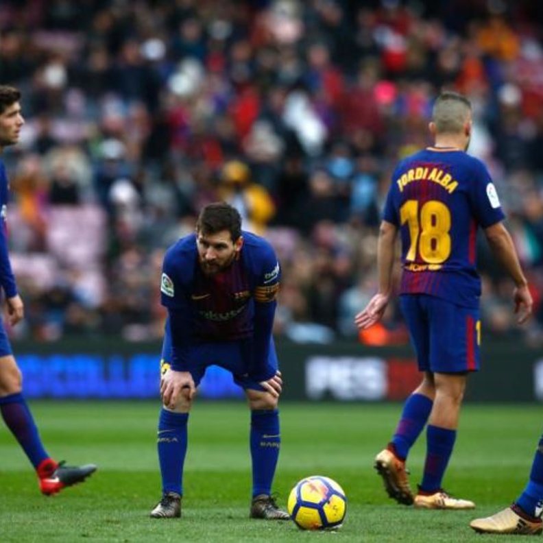 ساعد ميسي في صناعة هدف سجله لويس سواريز في الدقيقة 62