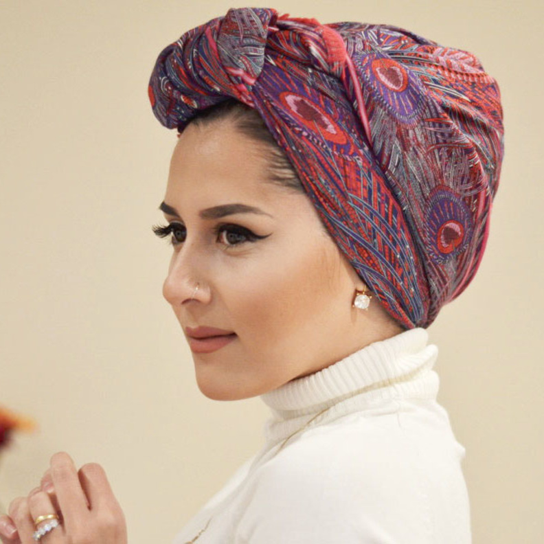 طريقة لف حجاب التوربون.