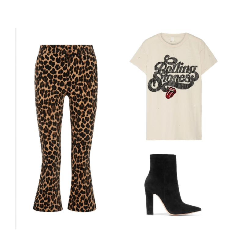 اطلالة نهارية كاجوال وشبابية بنقشة الفهد