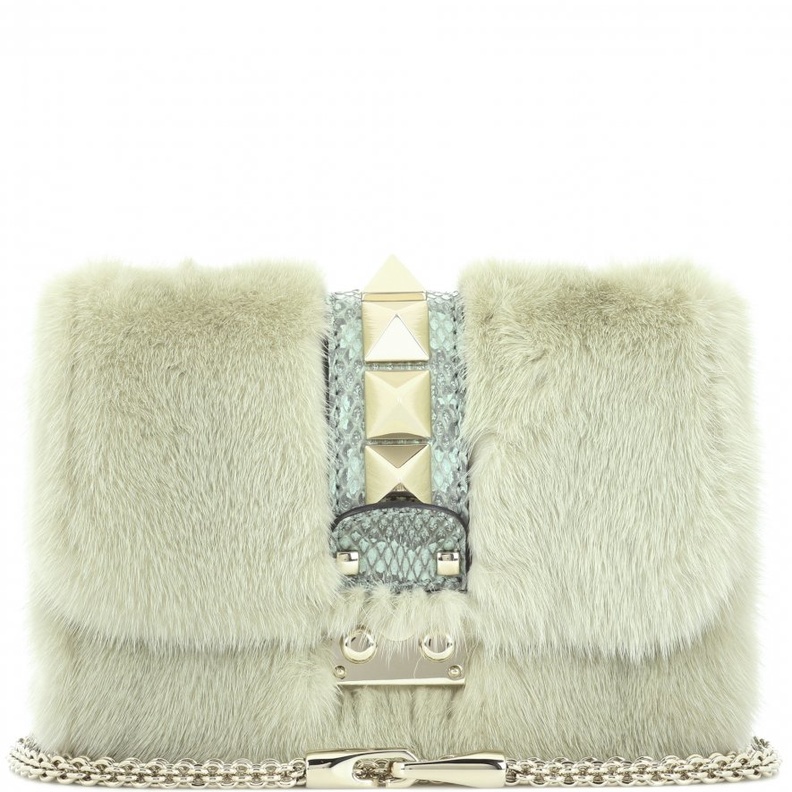 Marni حقيبة يد من الفرو الملون من