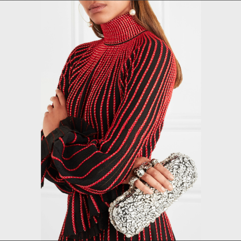 Alexander McQueen حقيبة يد من الكريستال من