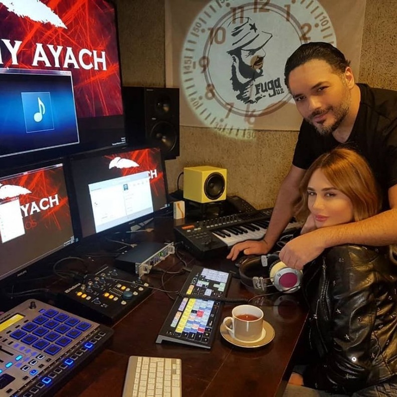 رامي عياش وزوجته