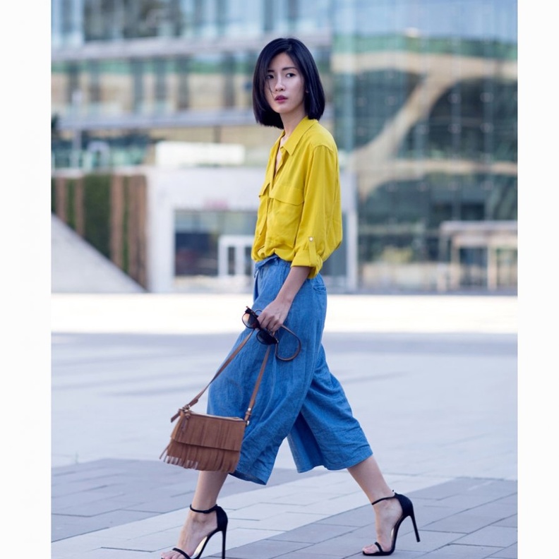 بلايز شيفون كم طويل بأساليب متعددة