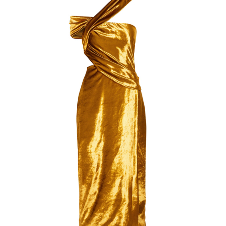 أجمل فساتين الأقمشة البراقة