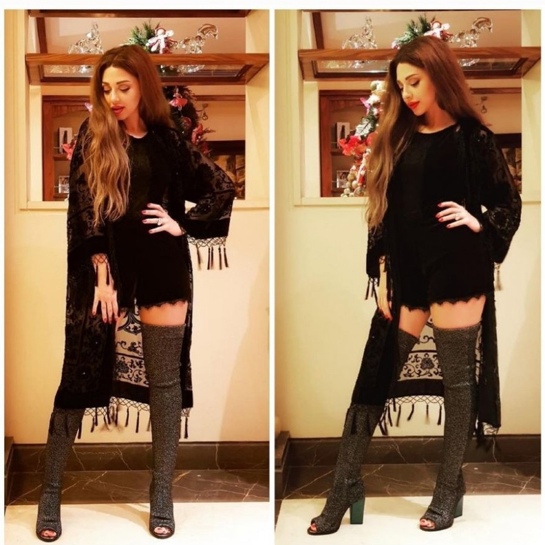 نجوى كرم بدت عفوية في احتفالات نهاية العام