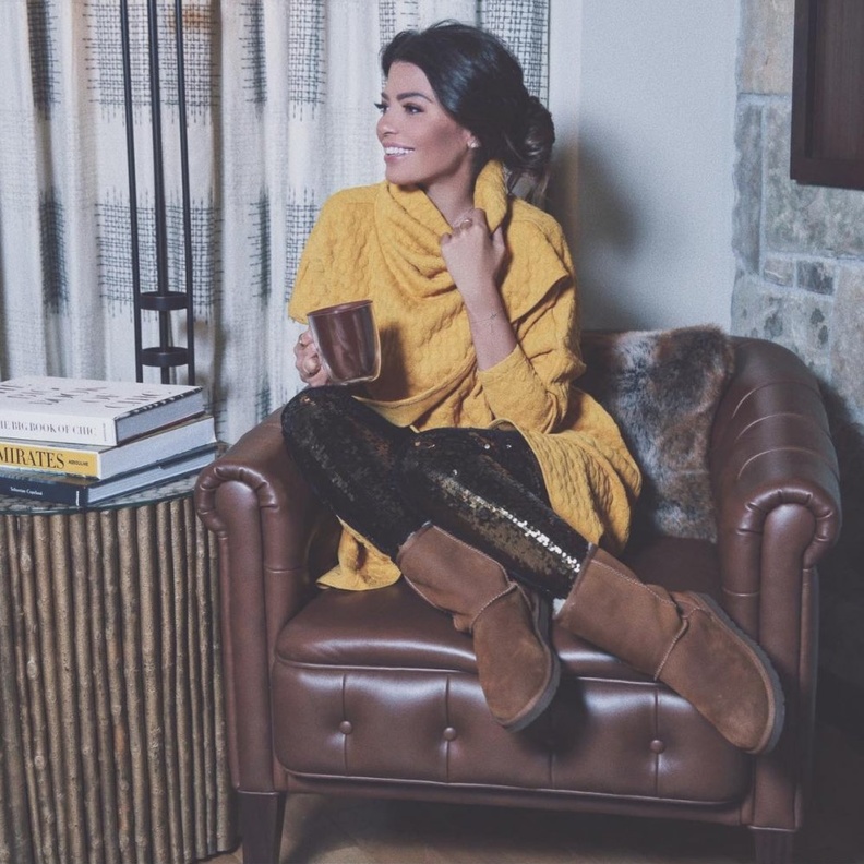 العنود بأزياء الشتاء الانيقة