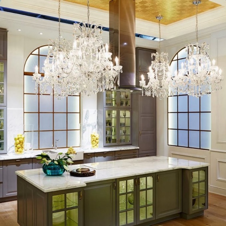 ديكورات خشبية فاخرة لديكور المطبخ الكلاسيكي