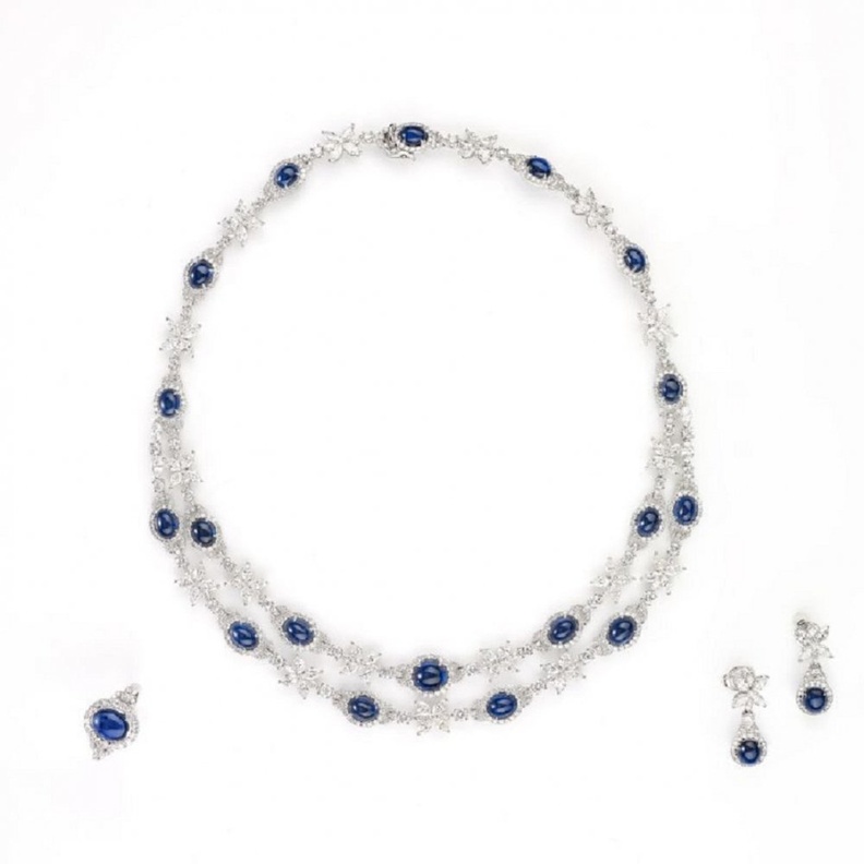 طقم مجوهرات من لازوردي