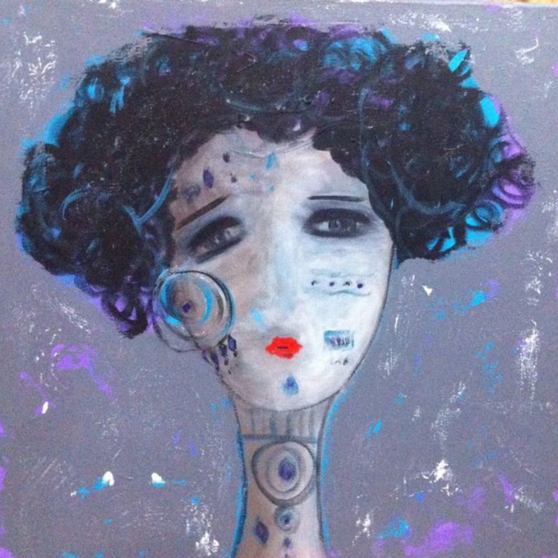 لوحة للفنانة التشكيلية غادة المحمدي