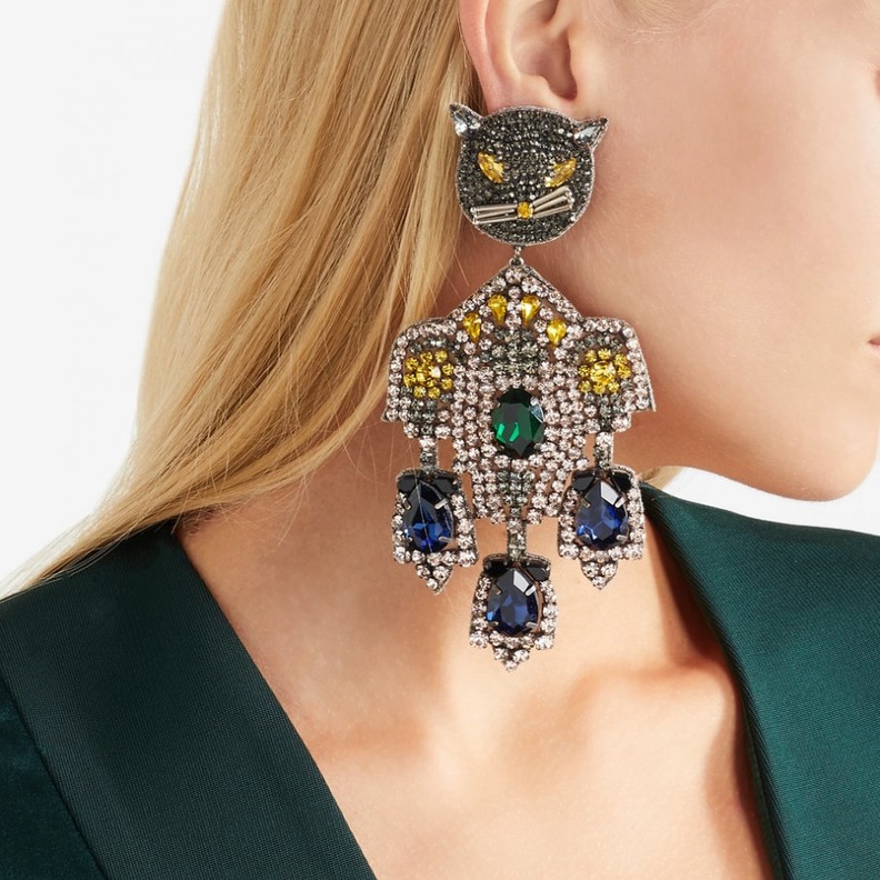 Proenza Schouler أقراط كبيرة باللون الأسود من