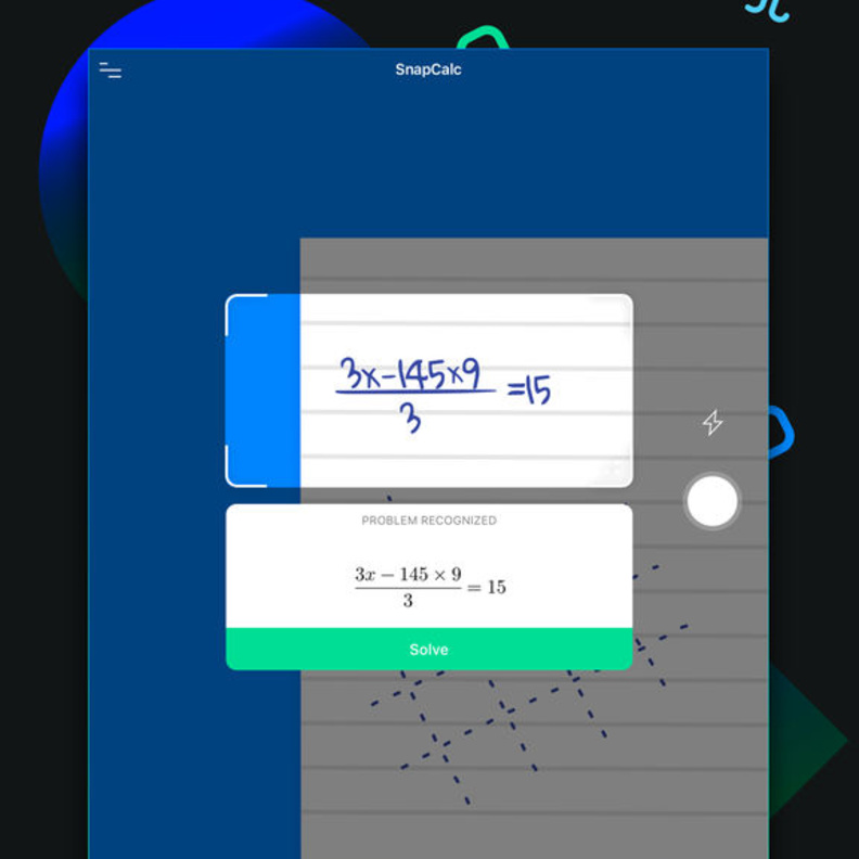 تطبيق SnapCalc يقوم بحل المسائل الحسابية عبر تصوير المعادلة بكاميرا الهاتف