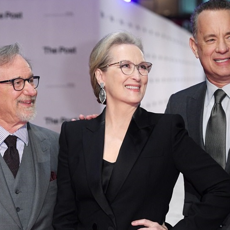 توم هانكس وميريل ستريب وستيفن سبيلبرج