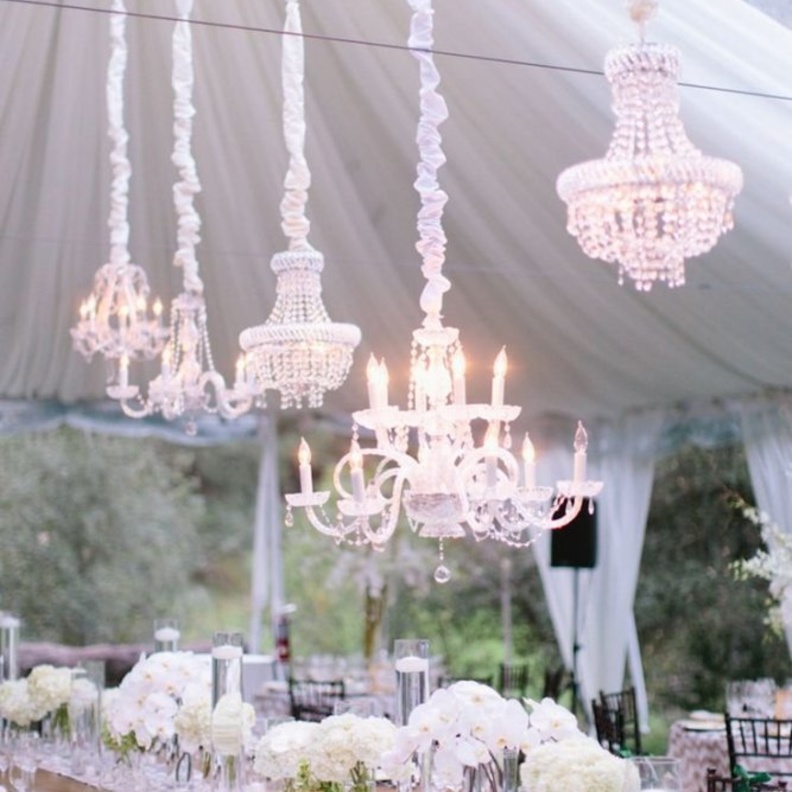 سنتربيسات الكريستال ديكور فخم لحفلة الزفاف