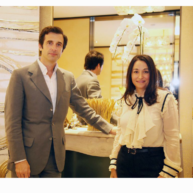 رئيسة التحرير مي بدر مع Olivier Polge.