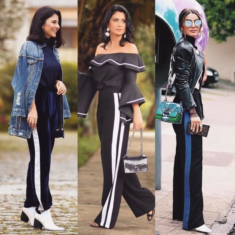 مع معطف من الفرو وحقيبة حمراء