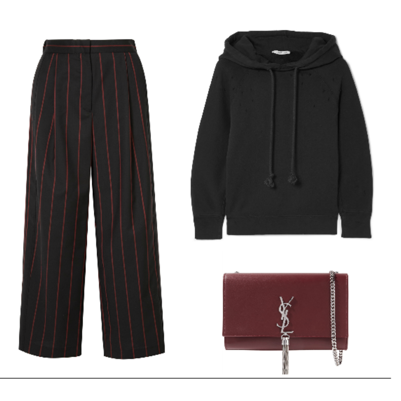  اطلالة نهارية كاجوال بنقشة الخطوط