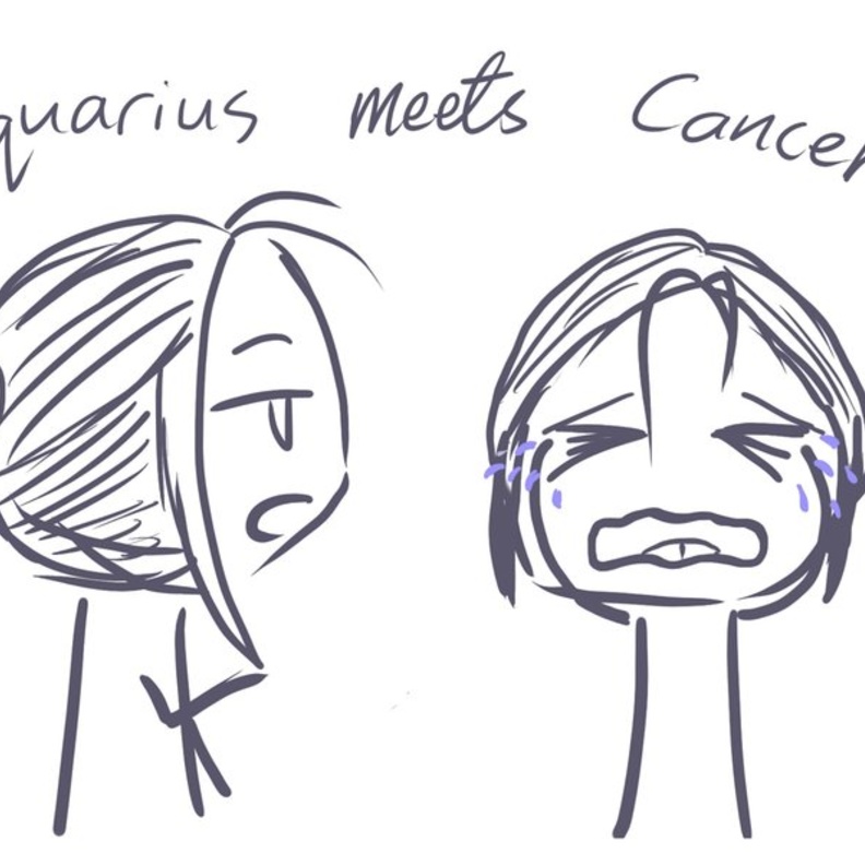 يصر الرجل السرطان على تولي القيادة لانه دقيق جداً، الامر الذي يزعج المرأة الدلو