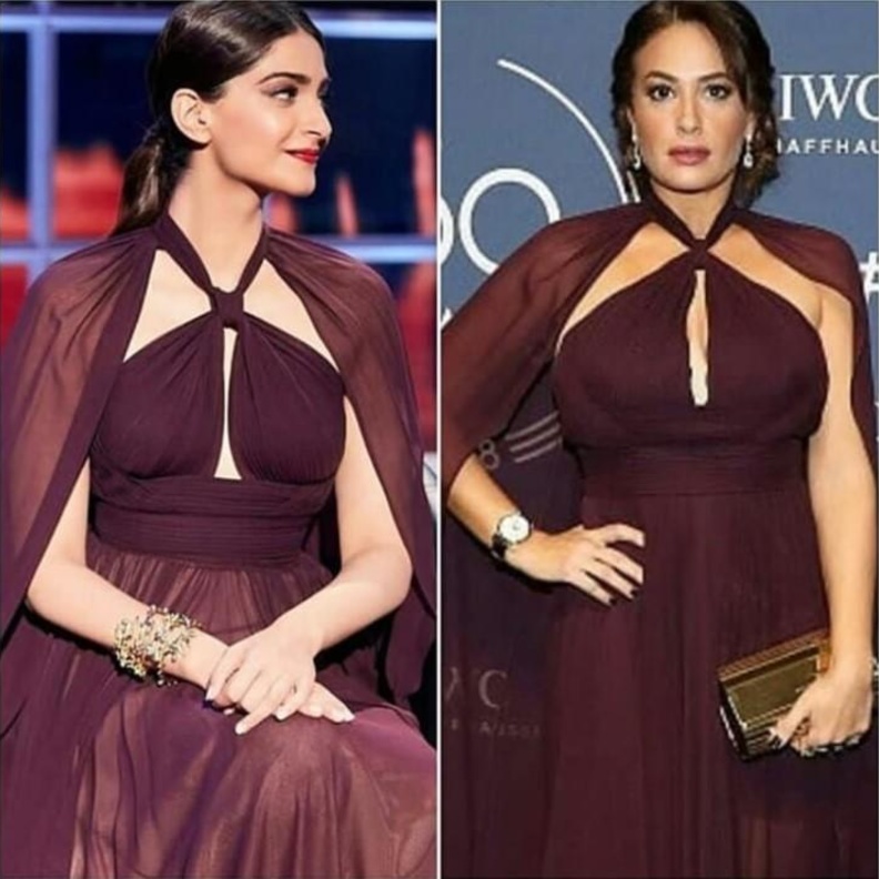 هند صبري في اطلالة أنيقة في فستان من تصميم ايلي صعب