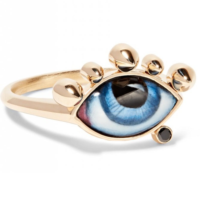 أقراط ذهب على شكل عين من جينيفر ماير JENNIFER MEYER