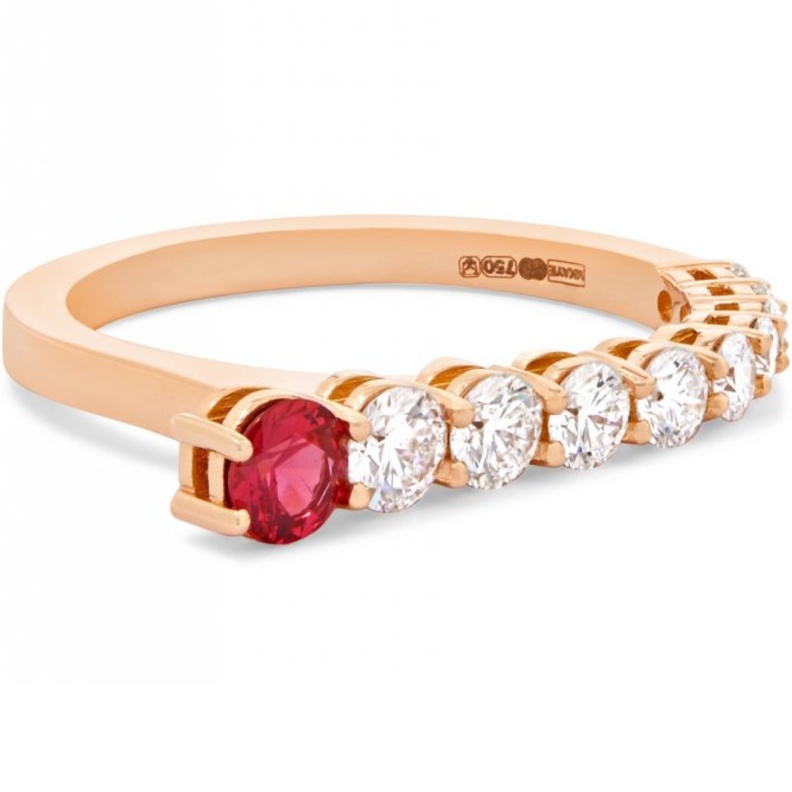 خاتم Tiffany & Co. Schlumberger® Sixteen Stone مع الياقوت والألماس