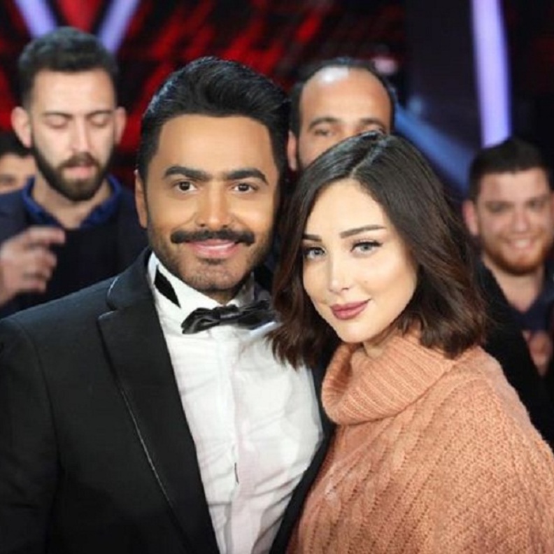 تامر حسني وبسمة بوسيل