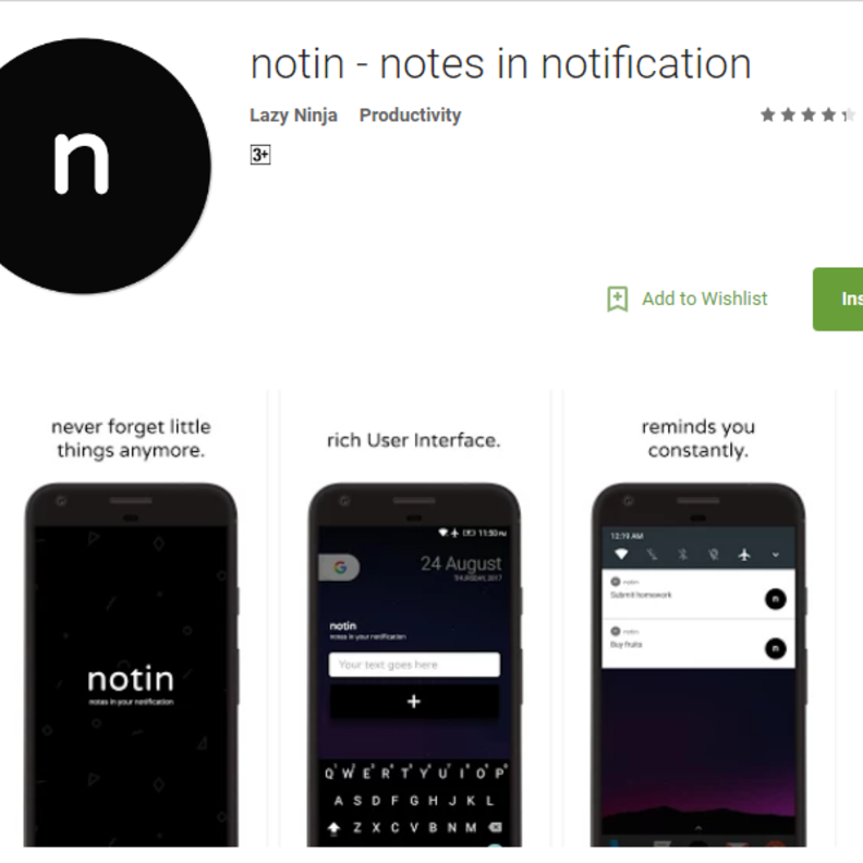 تطبيق Notin لتدوين الملاحظات و التذكير بالإشعارات