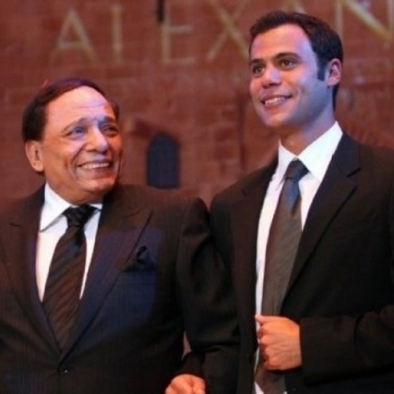 عادل امام وابنه