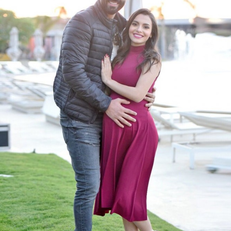 كارمن سليمان مع زوجها 