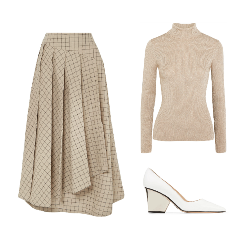 اطلالة شبابية ونهارية بأسلوب عصري بنقشة الكارو