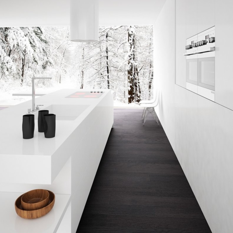 اختيار رائع لرخام المطبخ بلونه الأبيض