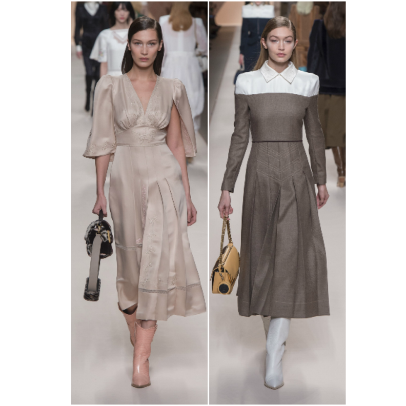 اطلالة جيجي وبيلا حديد في ميلانو